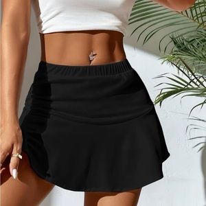Black mini skirt